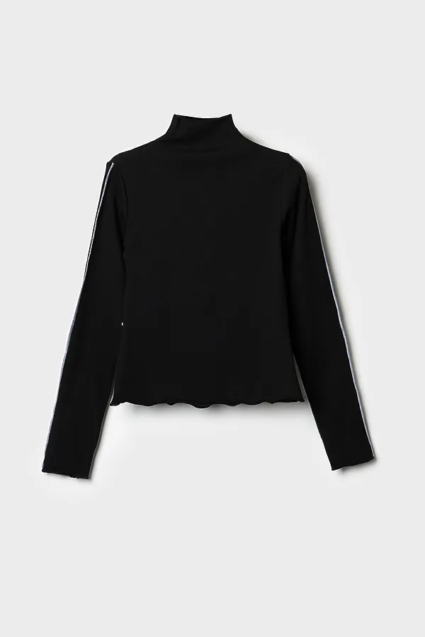 Водолазка трикотажная для девочек PLAYTODAY, черный - фото 2