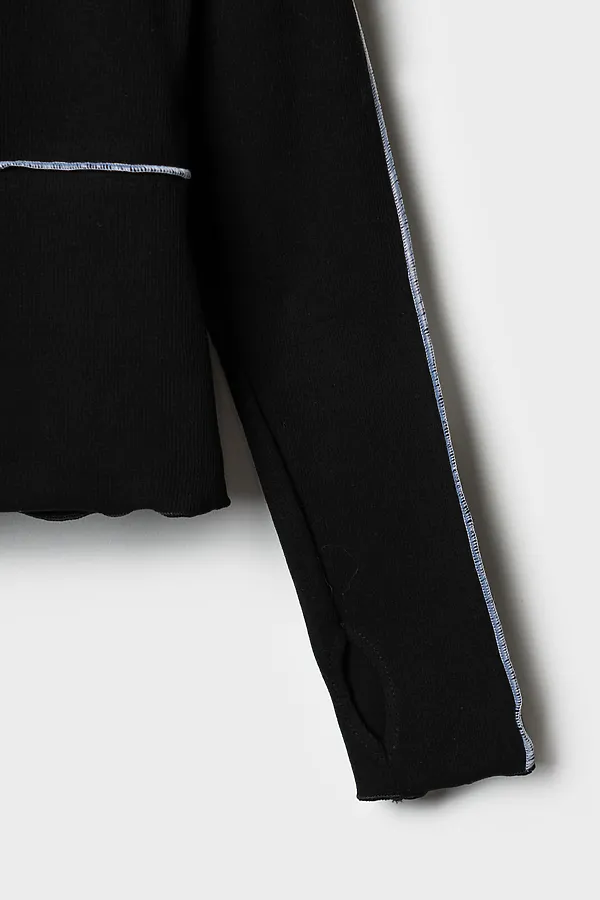 Водолазка трикотажная для девочек PLAYTODAY, черный - фото 2