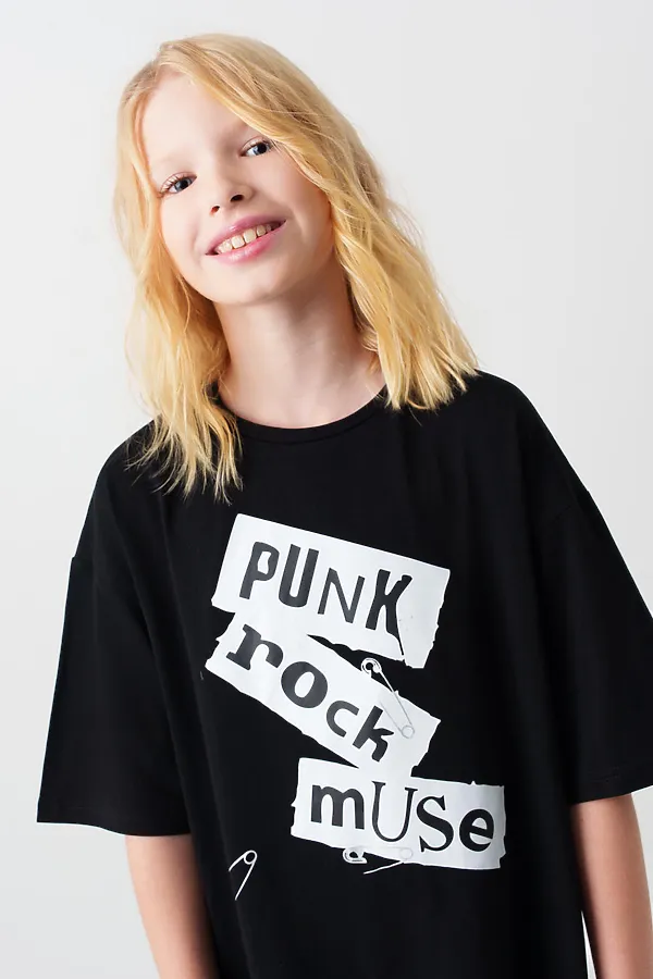 Платье трикотажное для девочек PLAYTODAY, черный - фото 2