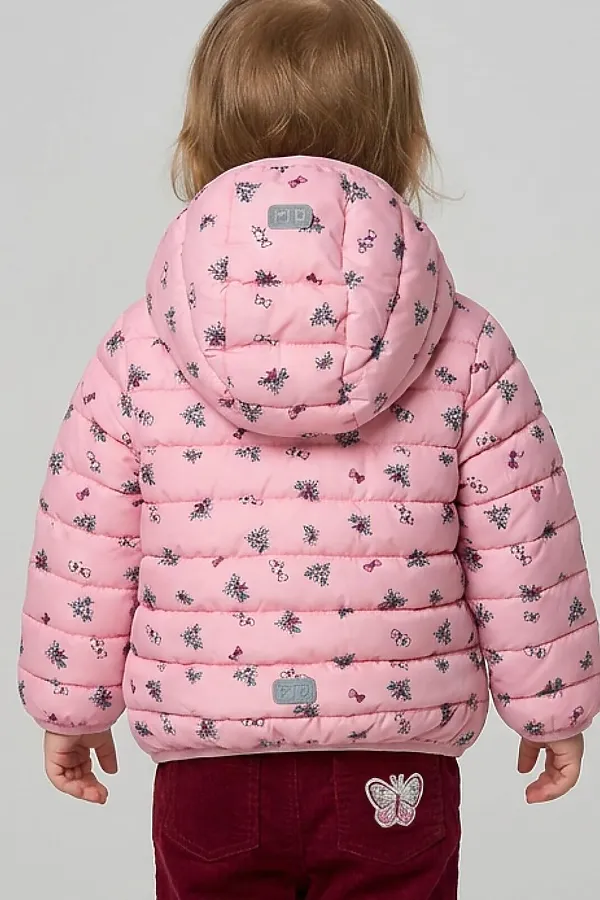 Куртка детская текстильная с полиуретановым покрытием для девочек PLAYTODAY, разноцветный - фото 2