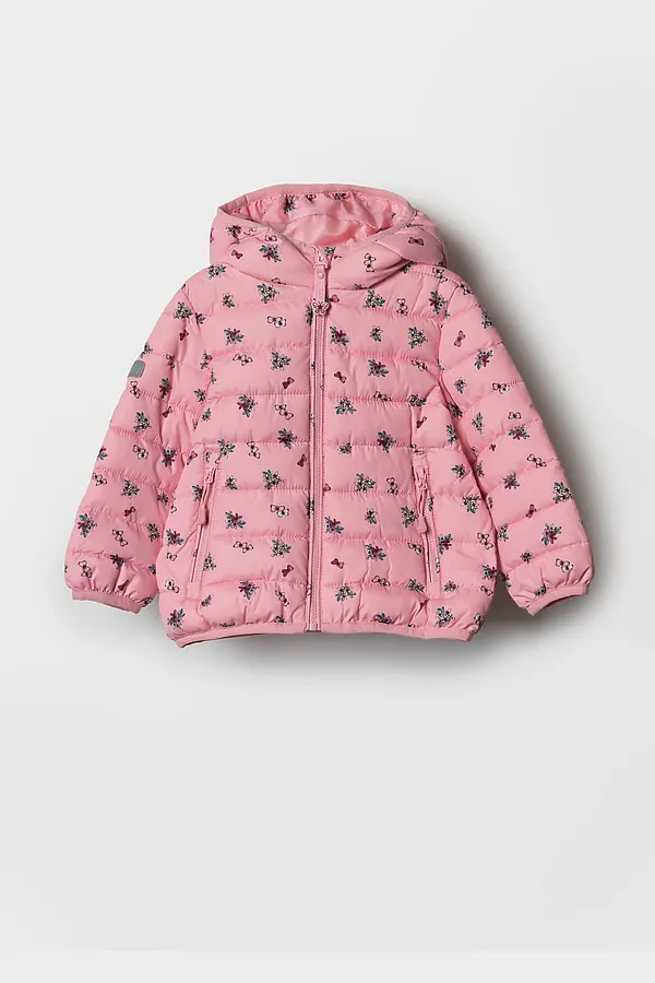 Куртка детская текстильная с полиуретановым покрытием для девочек PLAYTODAY, разноцветный - фото 2