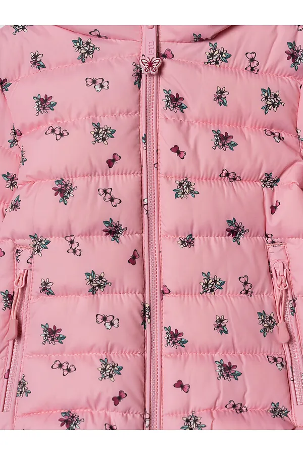 Куртка детская текстильная с полиуретановым покрытием для девочек PLAYTODAY, разноцветный - фото 2