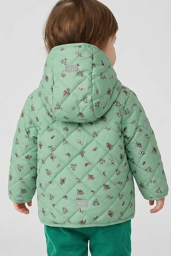 Куртка детская текстильная с полиуретановым покрытием для девочек PLAYTODAY, разноцветный - фото 2