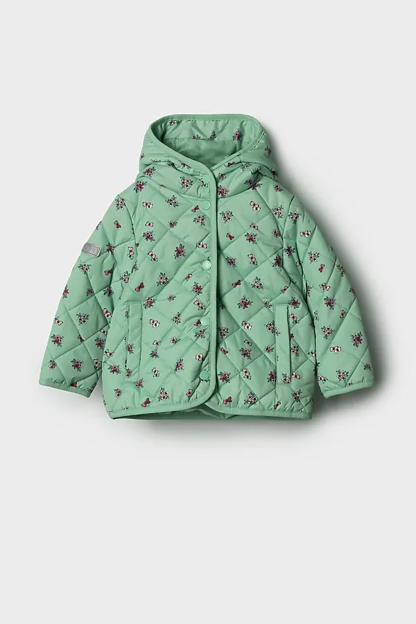 Куртка детская текстильная с полиуретановым покрытием для девочек PLAYTODAY, разноцветный - фото 2