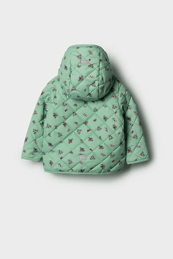 Куртка детская текстильная с полиуретановым покрытием для девочек PLAYTODAY, разноцветный - фото 2