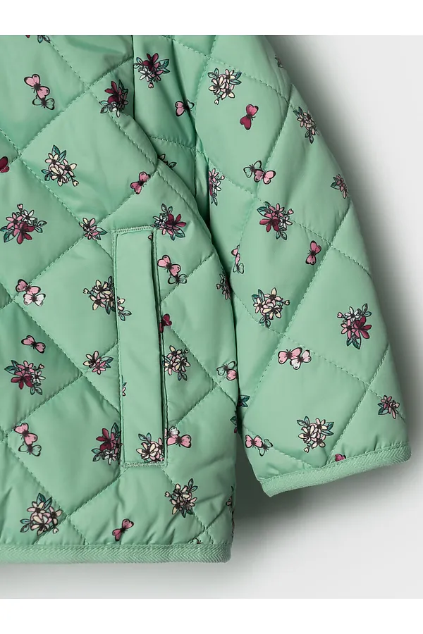 Куртка детская текстильная с полиуретановым покрытием для девочек PLAYTODAY, разноцветный - фото 2