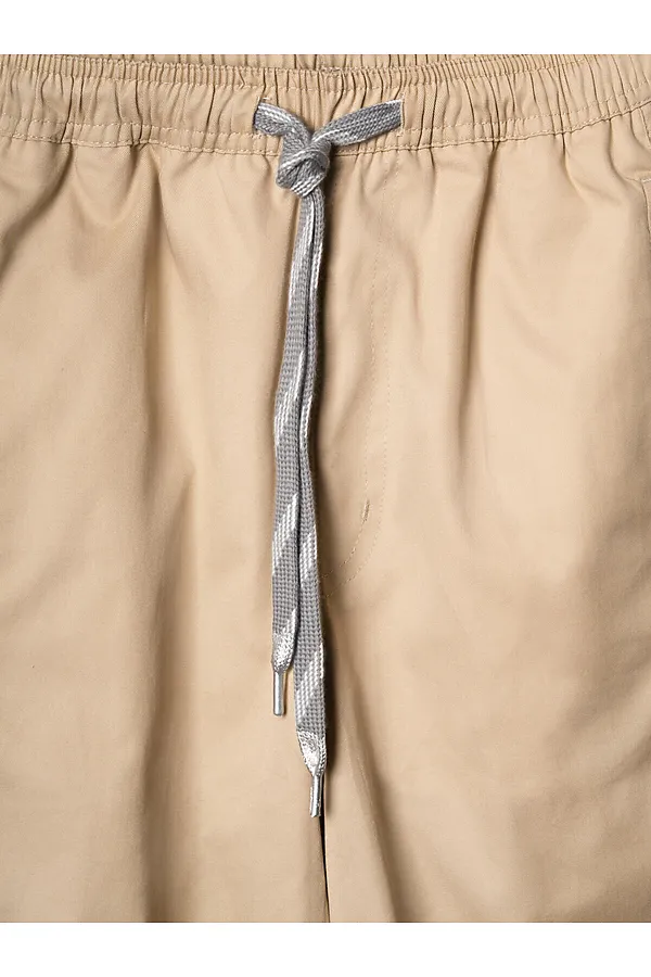 Брюки текстильные для девочек PLAYTODAY, бежевый - фото 2