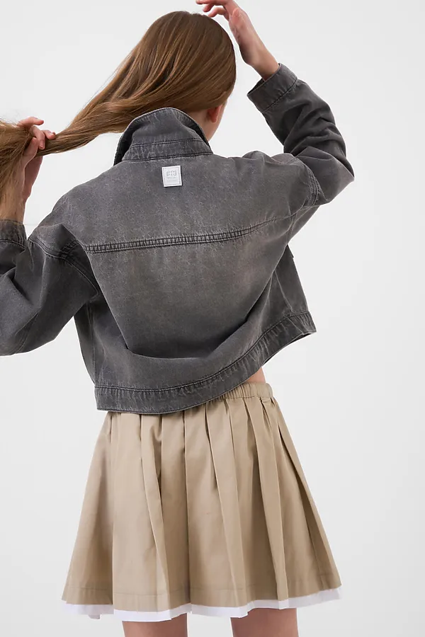 Юбка текстильная для девочек PLAYTODAY, бежевый - фото 2