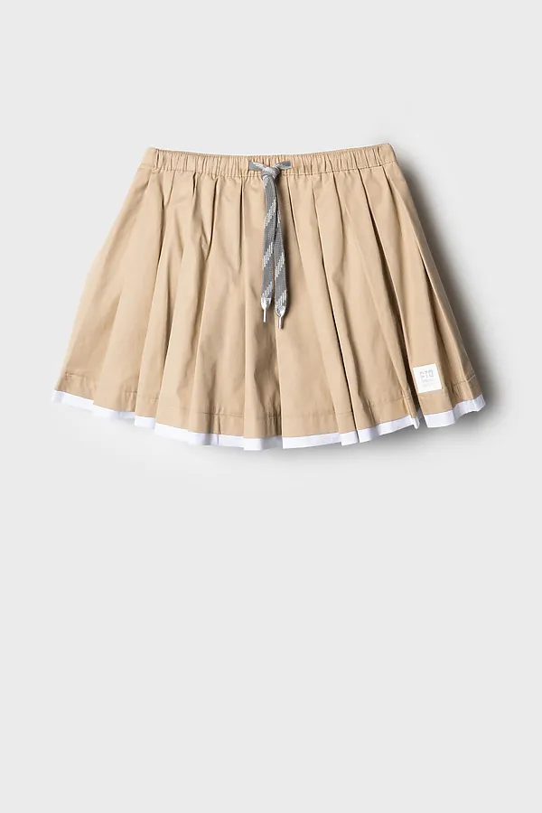 Юбка текстильная для девочек PLAYTODAY, бежевый - фото 2