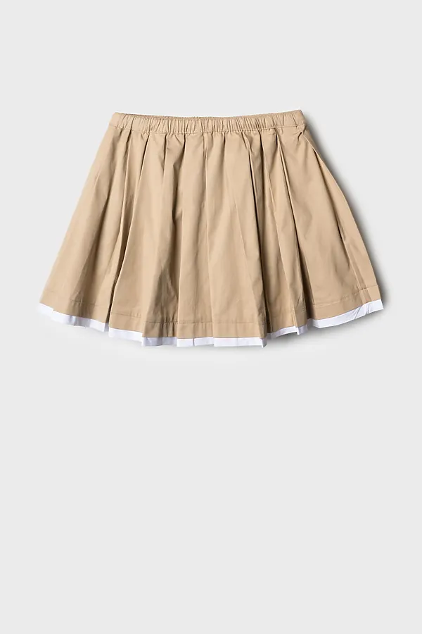 Юбка текстильная для девочек PLAYTODAY, бежевый - фото 2