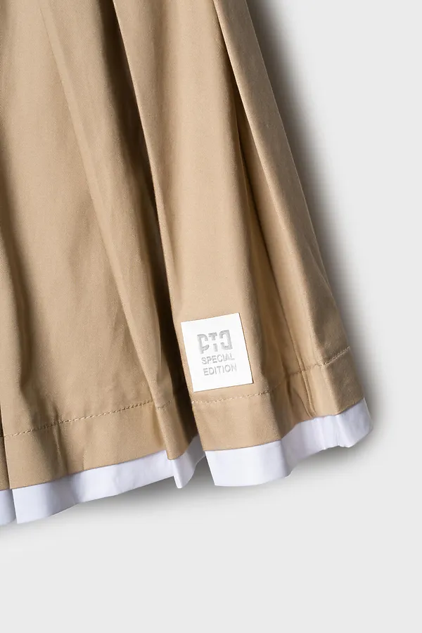 Юбка текстильная для девочек PLAYTODAY, бежевый - фото 2