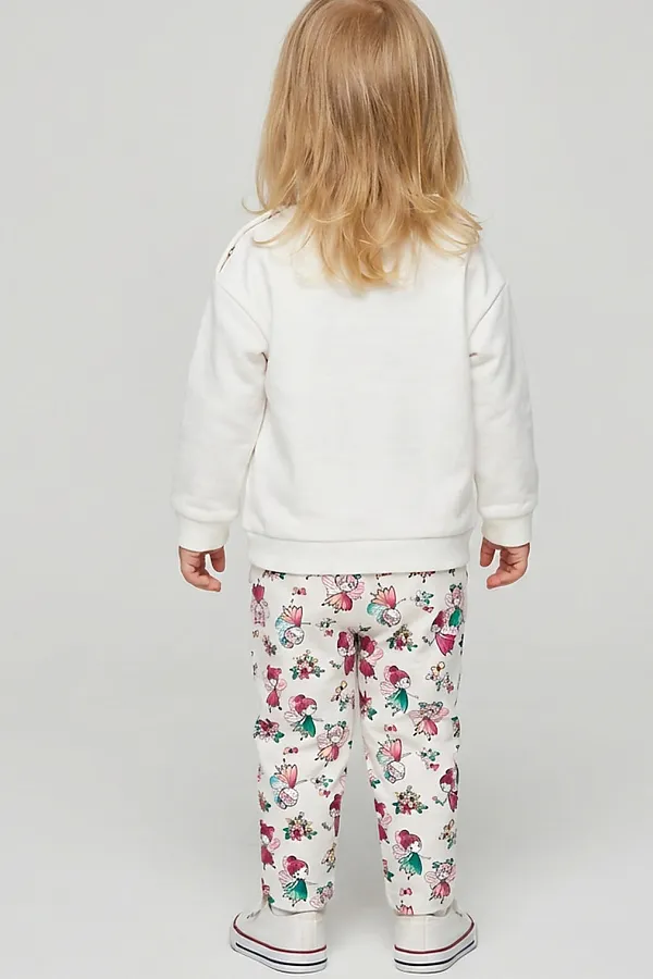 Брюки детские трикотажные для девочек, 2 пары в комплекте PLAYTODAY, разноцветный - фото 2