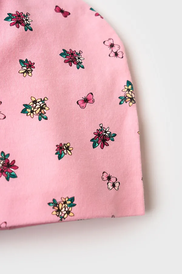 Шапка детская трикотажная для девочек, 2 шт в комплекте PLAYTODAY, разноцветный - фото 2