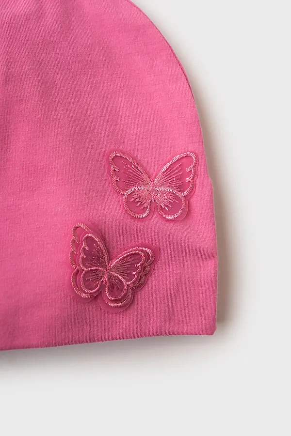 Шапка детская трикотажная для девочек, 2 шт в комплекте PLAYTODAY, разноцветный - фото 2