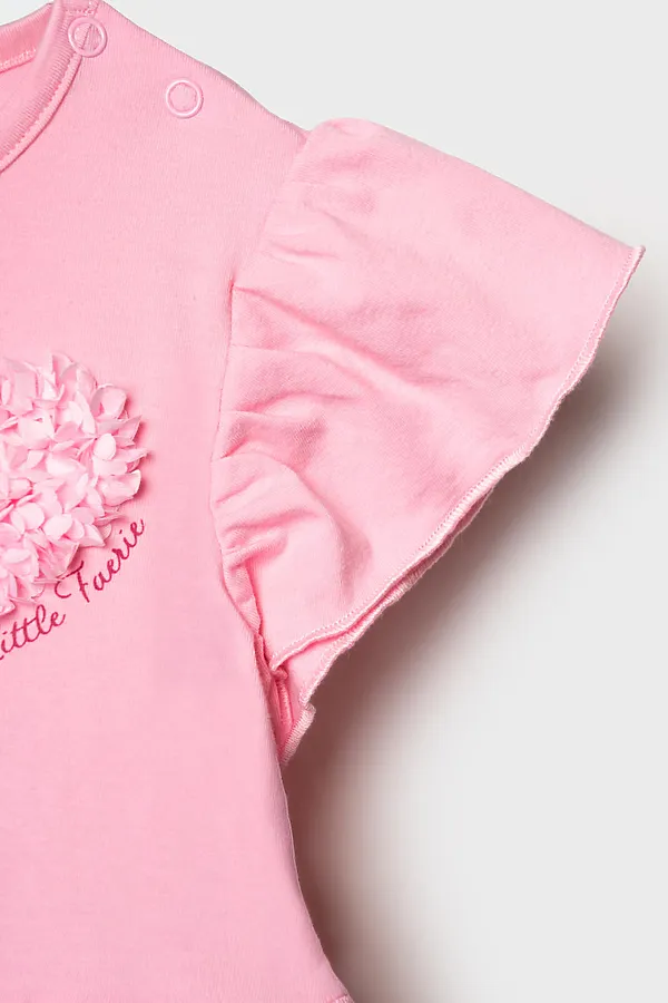 Комплект детский трикотажный для девочек: джемпер (футболка), брюки (легинсы укороченные) PLAYTODAY, разноцветный - фото 2