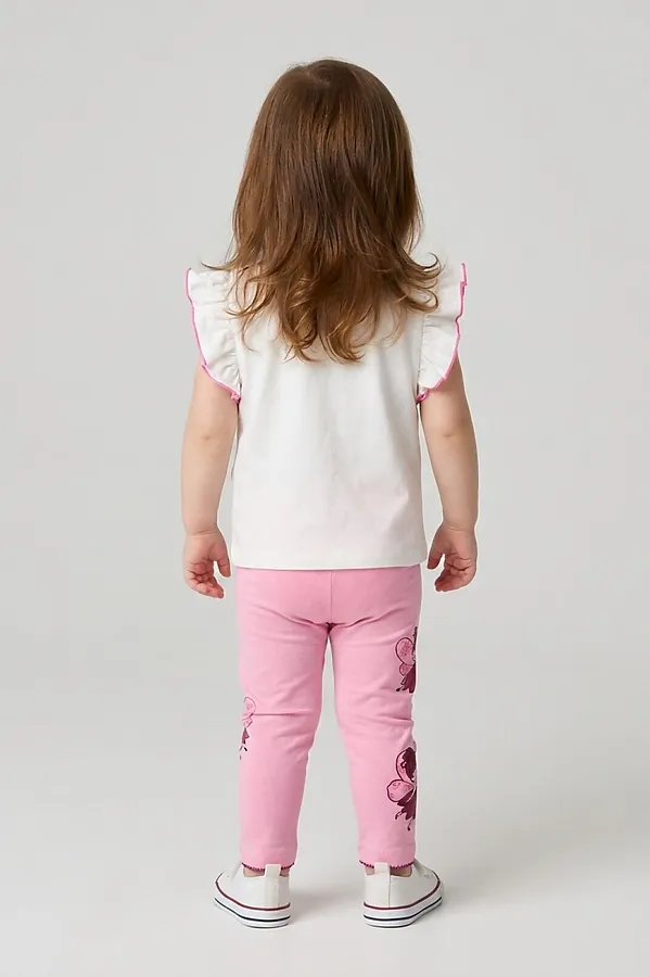 Брюки детские трикотажные для девочек (легинсы), 2 пары в комплекте PLAYTODAY, разноцветный - фото 2