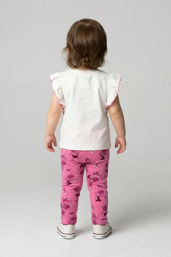 Брюки детские трикотажные для девочек (легинсы), 2 пары в комплекте PLAYTODAY, разноцветный - фото 2