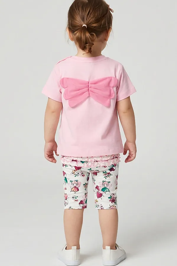 Брюки детские трикотажные для девочек (легинсы укороченные), 2 пары в комплекте PLAYTODAY, разноцветный - фото 2