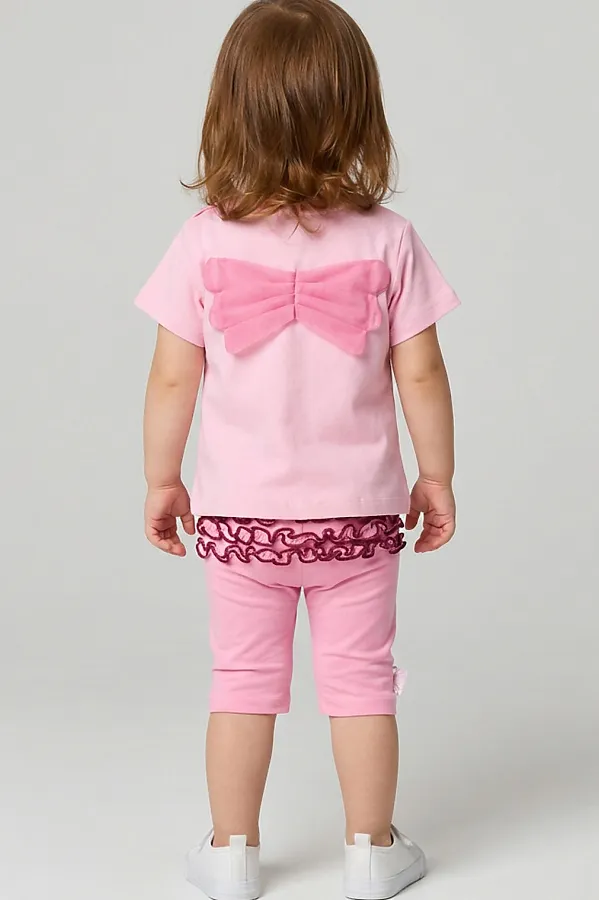 Брюки детские трикотажные для девочек (легинсы укороченные), 2 пары в комплекте PLAYTODAY, разноцветный - фото 2