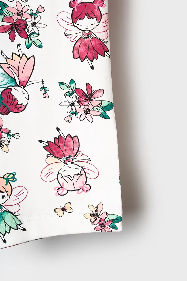 Брюки детские трикотажные для девочек (легинсы укороченные), 2 пары в комплекте PLAYTODAY, разноцветный - фото 2