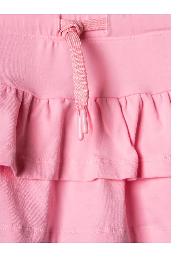 Юбка-шорты детские трикотажные для девочек PLAYTODAY, розовый - фото 2