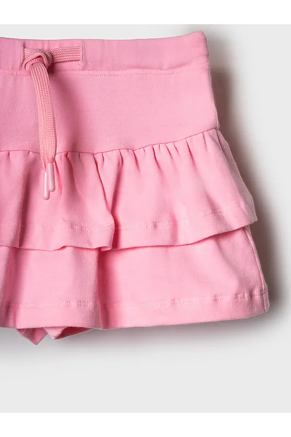 Юбка-шорты детские трикотажные для девочек PLAYTODAY, розовый - фото 2