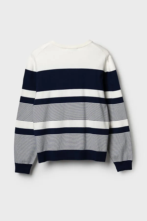 Джемпер трикотажный для мужчин PLAYTODAY, белый,тёмно-синий - фото 2