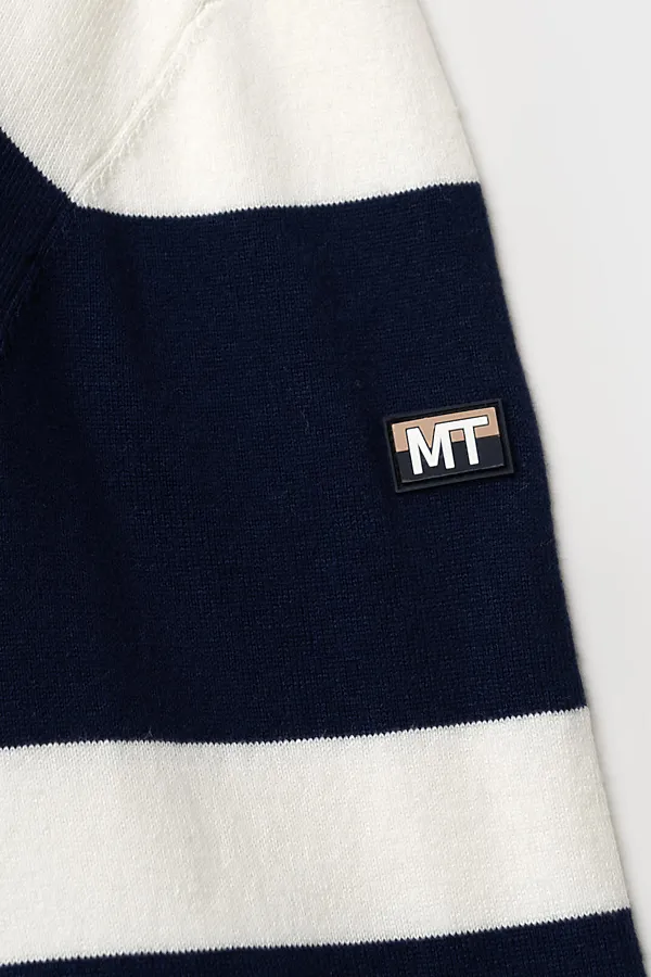 Джемпер трикотажный для мужчин PLAYTODAY, белый,тёмно-синий - фото 2