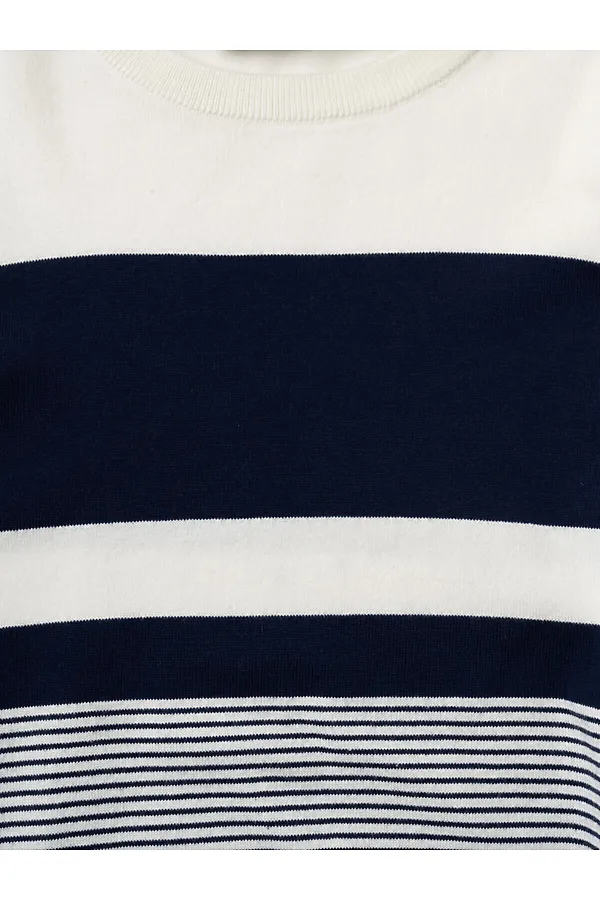 Джемпер трикотажный для мужчин PLAYTODAY, белый,тёмно-синий - фото 2