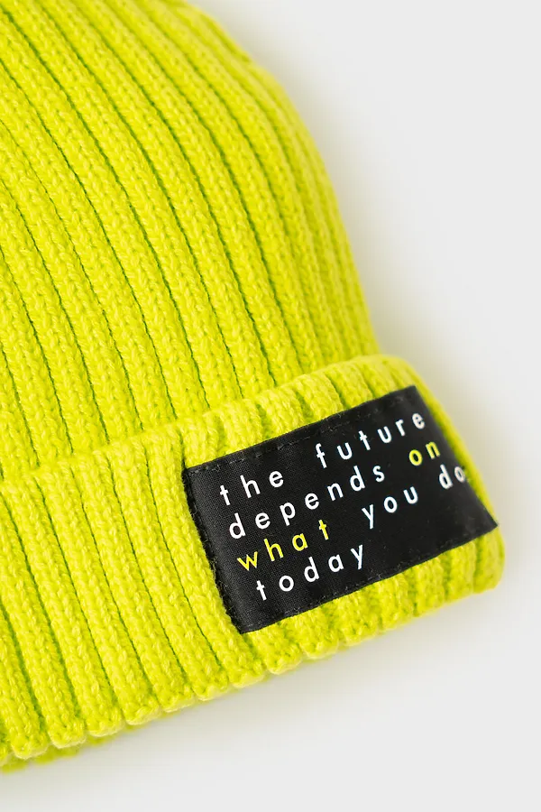 Шапка трикотажная для мальчиков PLAYTODAY, светло-зеленый - фото 2