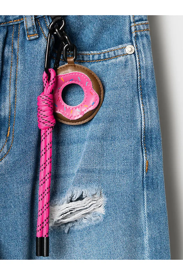 Брюки текстильные джинсовые для девочек PLAYTODAY, синий - фото 2