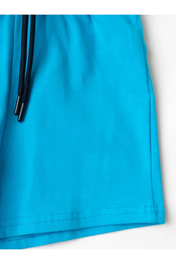 Комплект трикотажный для мальчиков: фуфайка (футболка), шорты PLAYTODAY, тёмно-синий,голубой - фото 2