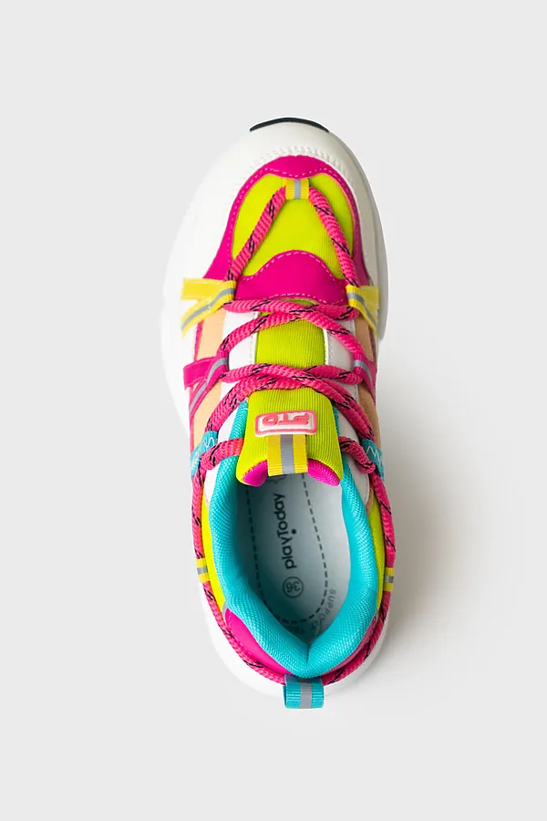 Полуботинки для девочек PLAYTODAY, разноцветный - фото 2