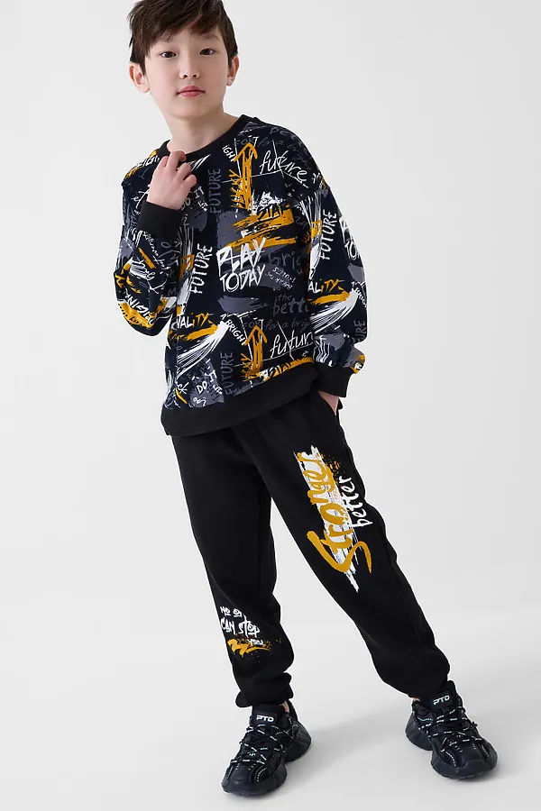 Полуботинки для мальчиков PLAYTODAY, черный - фото 2