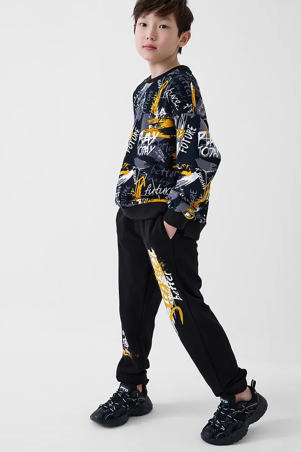 Полуботинки для мальчиков PLAYTODAY, черный - фото 2