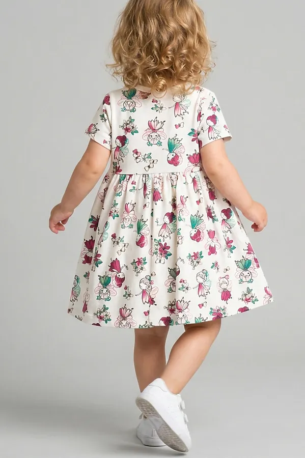 Платье-боди детское трикотажное для девочек PLAYTODAY, разноцветный - фото 2