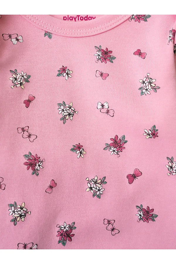 Боди детское трикотажное для девочек, 3 шт в комплекте PLAYTODAY, разноцветный - фото 2