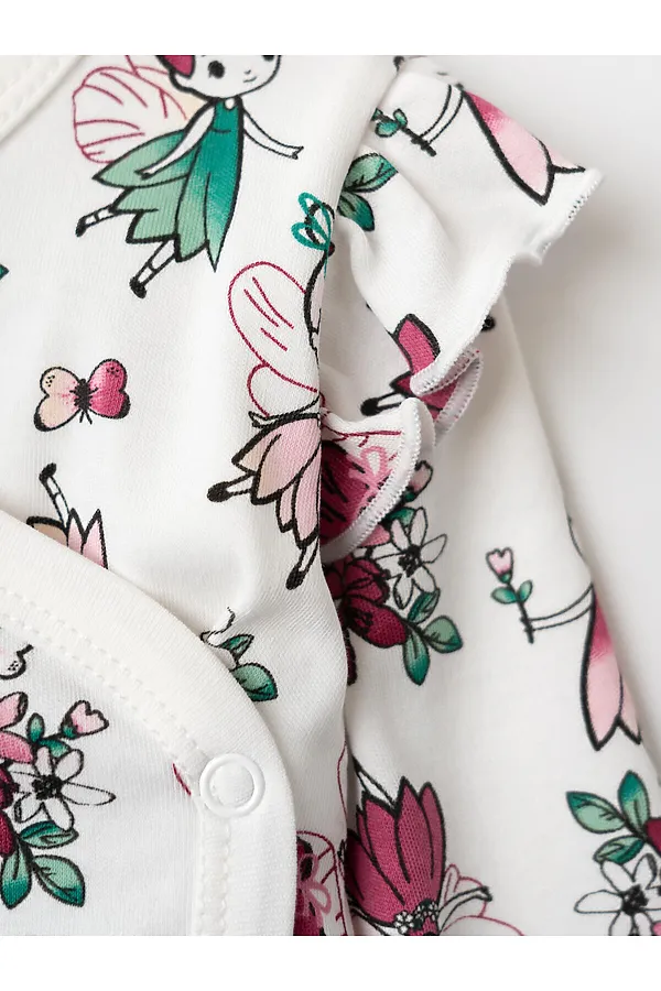 Боди детское трикотажное для девочек, 2 шт в комплекте PLAYTODAY, разноцветный - фото 2