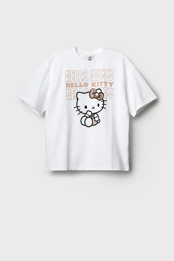 Фуфайка трикотажная для девочек (футболка) PLAYTODAY, белый - фото 2