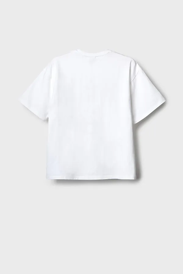 Фуфайка трикотажная для девочек (футболка) PLAYTODAY, белый - фото 2