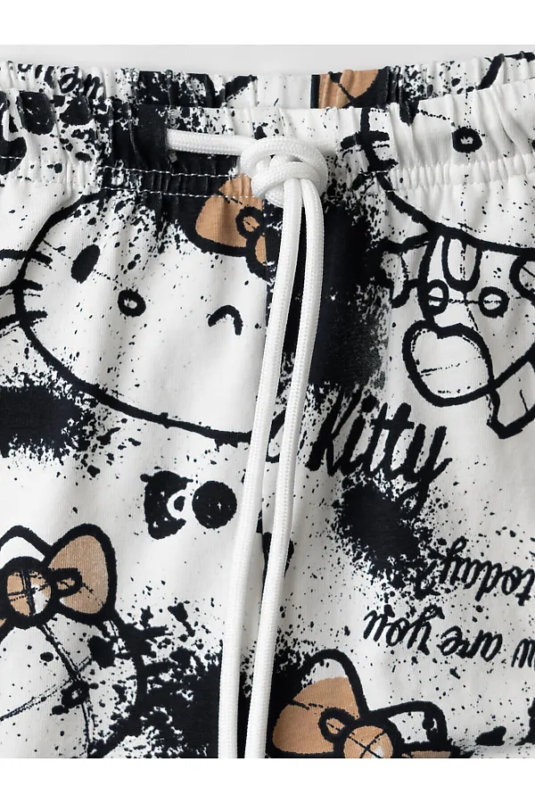 Комплект трикотажный для девочек: фуфайка (футболка), топ, шорты PLAYTODAY, разноцветный - фото 2