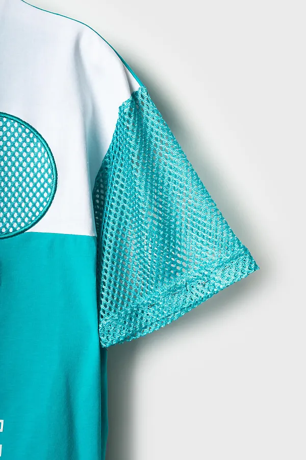 Комплект трикотажный для девочек: фуфайка (футболка), шорты PLAYTODAY, светло-зеленый,белый - фото 2