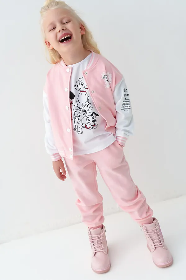 Брюки трикотажные для девочек PLAYTODAY, светло-розовый - фото 2