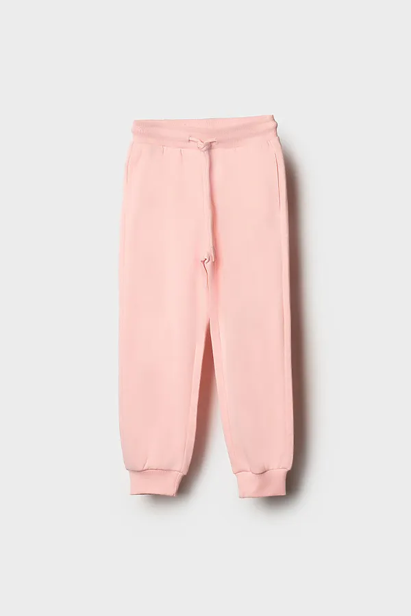 Брюки трикотажные для девочек PLAYTODAY, светло-розовый - фото 2