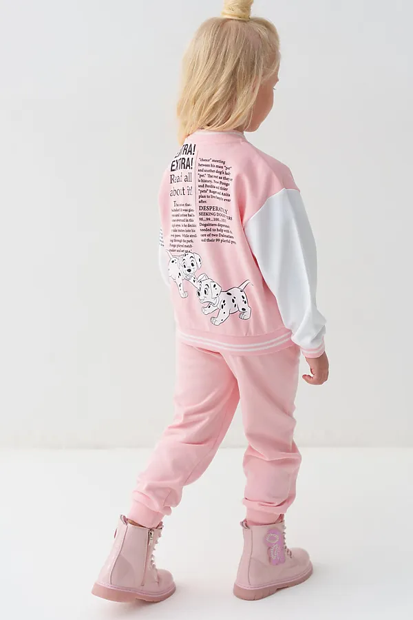 Толстовка трикотажная для девочек PLAYTODAY, белый,светло-розовый - фото 2