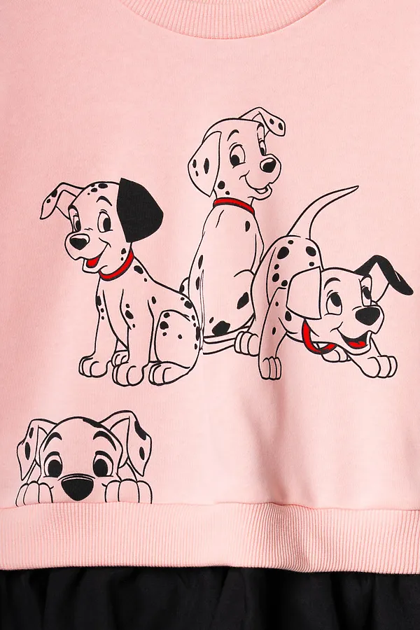 Толстовка трикотажная для девочек PLAYTODAY, черный,светло-розовый - фото 2