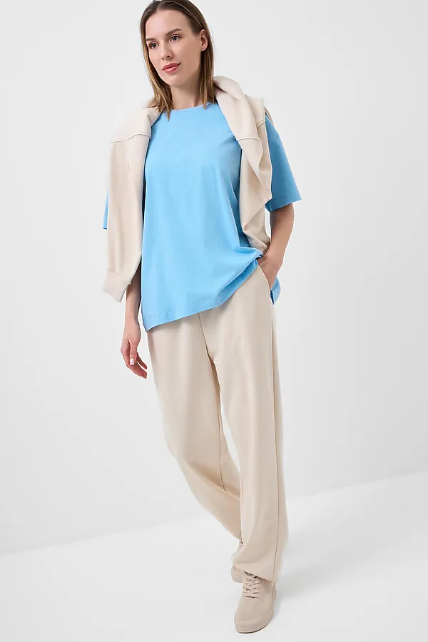 Фуфайка трикотажная для женщин (футболка) PLAYTODAY, голубой - фото 2