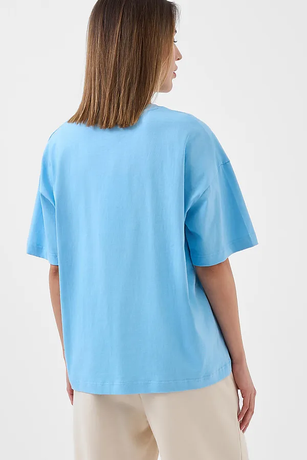 Фуфайка трикотажная для женщин (футболка) PLAYTODAY, голубой - фото 2