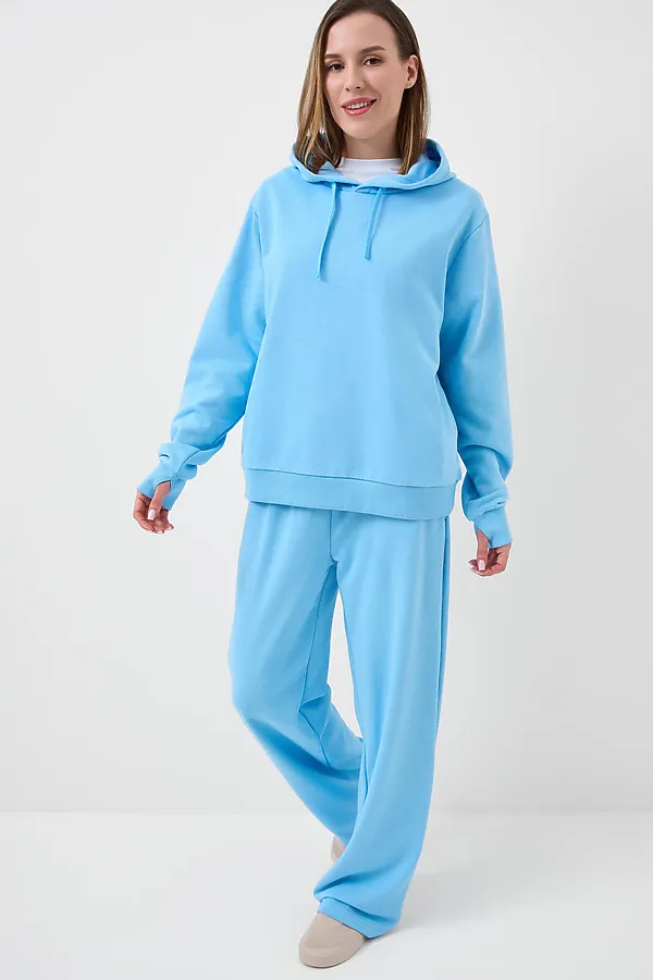 Толстовка трикотажная для женщин PLAYTODAY, голубой - фото 2
