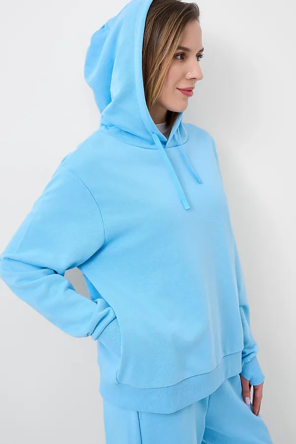 Толстовка трикотажная для женщин PLAYTODAY, голубой - фото 2
